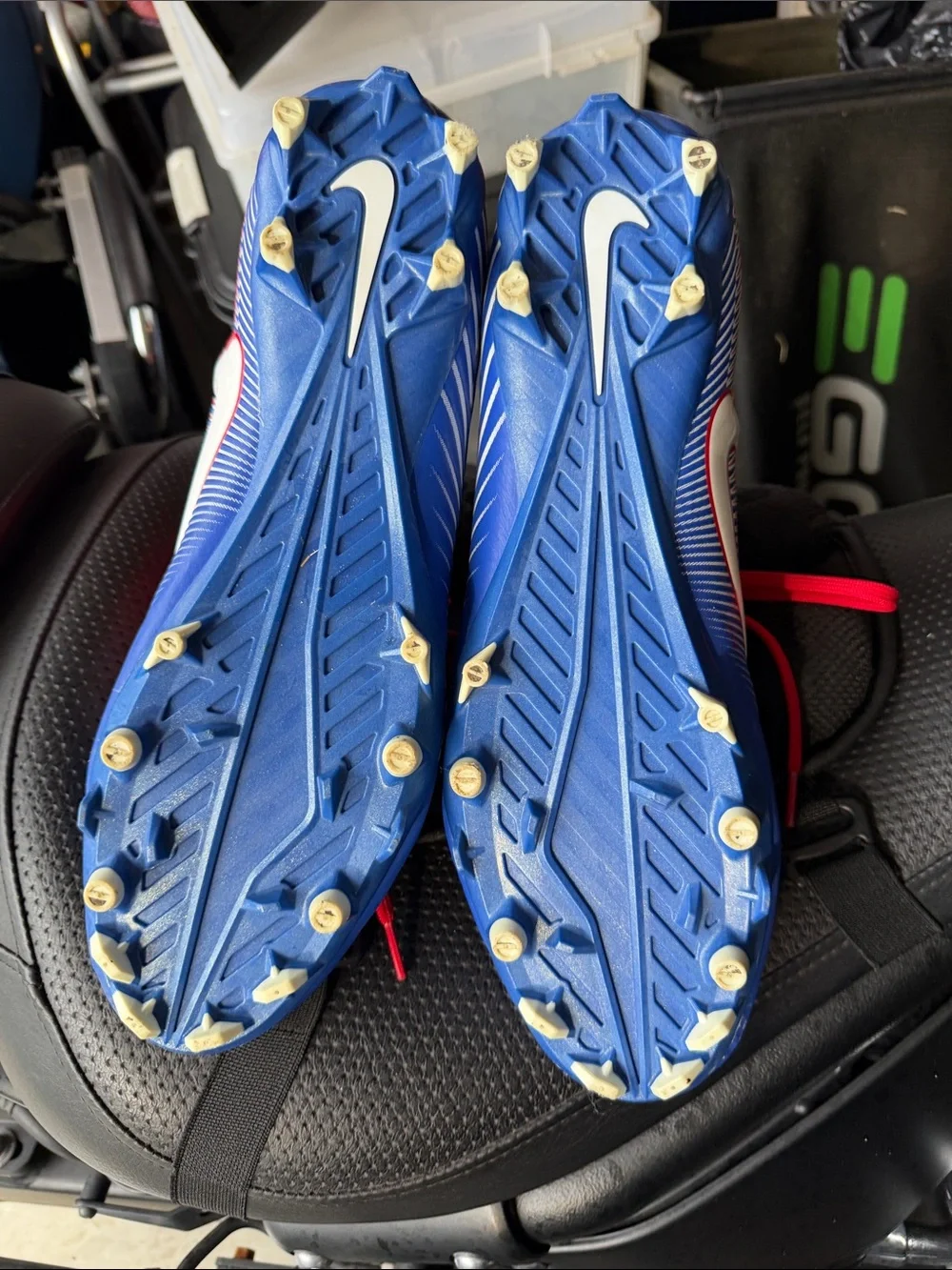 Nike Red  Blue Cleats - size 14